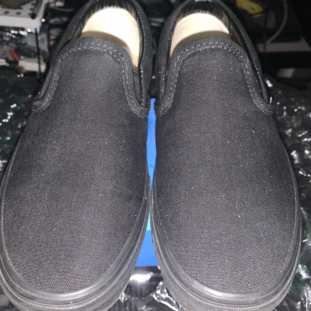 Kids Black Slip-On Shoes
